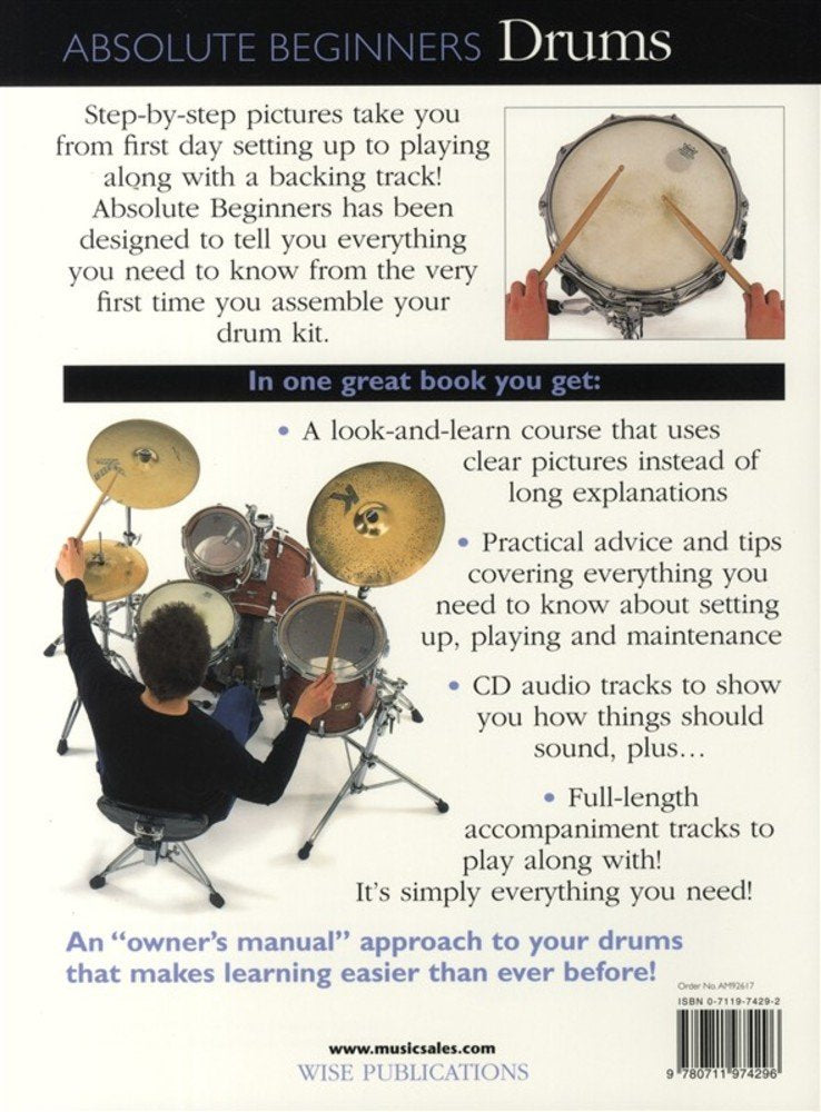 Absolute Beginners: Drums (Book & CD) — back cover