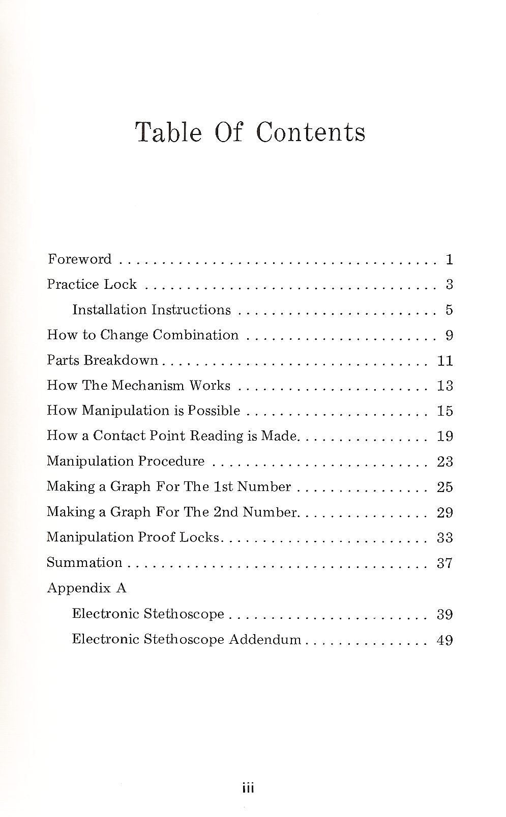 Techniques of Safe and Vault Manipulation (The Combat bookshelf)