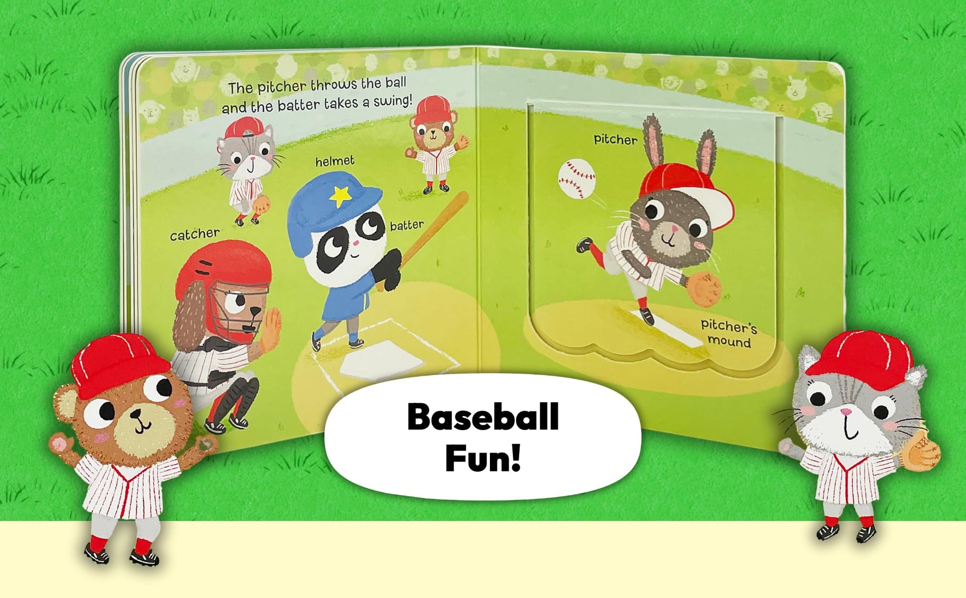 Let's Play Baseball! A Lift-a-Flap Board Book for Babies and Toddlers