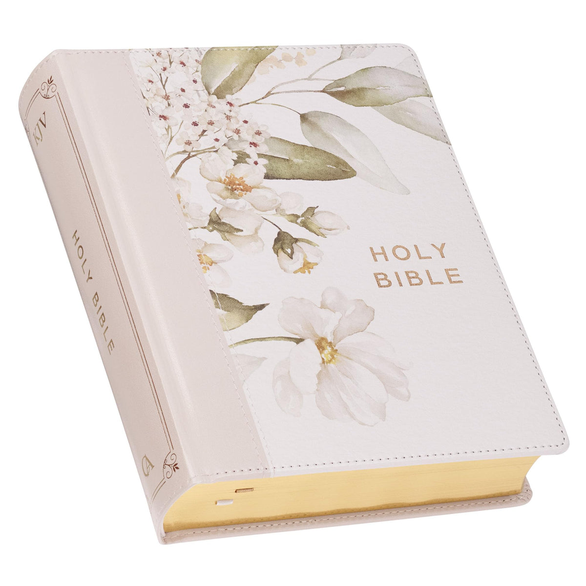 KJV Holy Bible, Note-taking Bible, Faux Leather Hardcover - King James Version, Feather Gray Floral Printed (KJV Note-taking Editions)