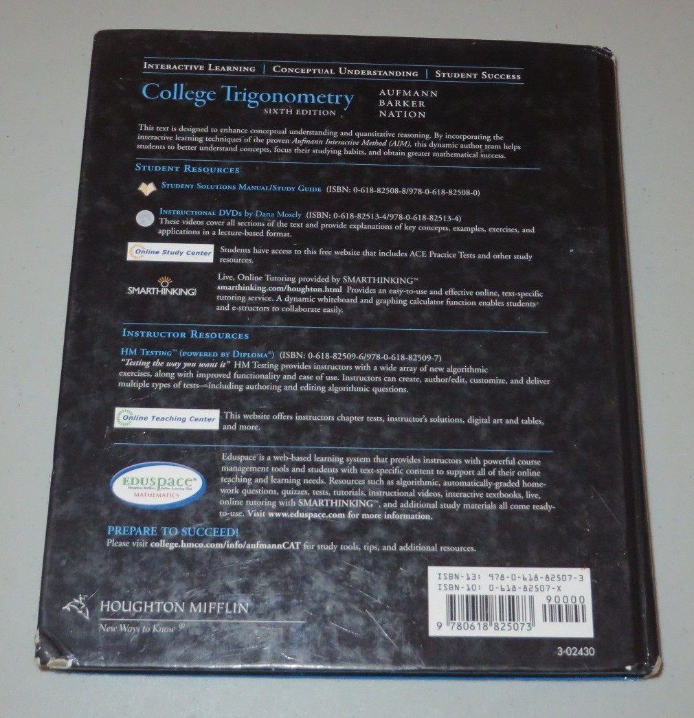 College Trigonometry by Aufmann, Richard N.