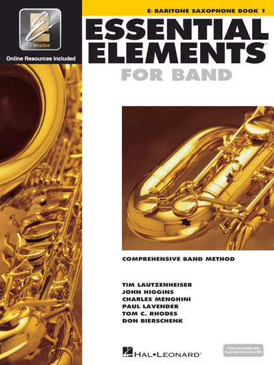 Essential Elements for Band - Eb Baritone Saxophone Book 1 with EEi Online Resources  Baritone Sax Method Songbook and Sheet Music for School Band Students and Teachers  Comprehensive Band Method