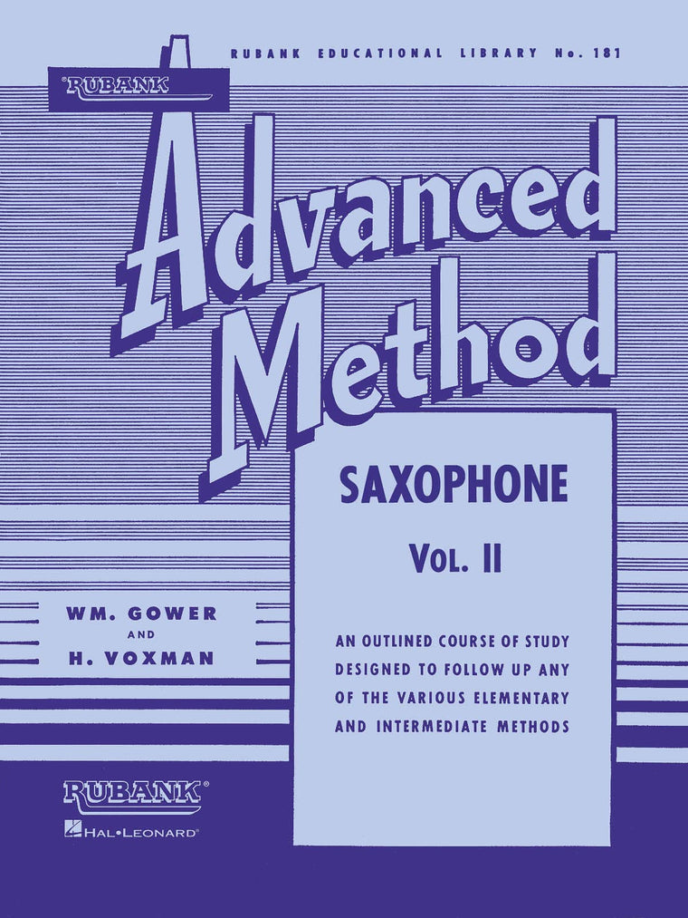 Rubank Advanced Method: Saxophone, Vol. 2 (Rubank Educational Library, No. 181)