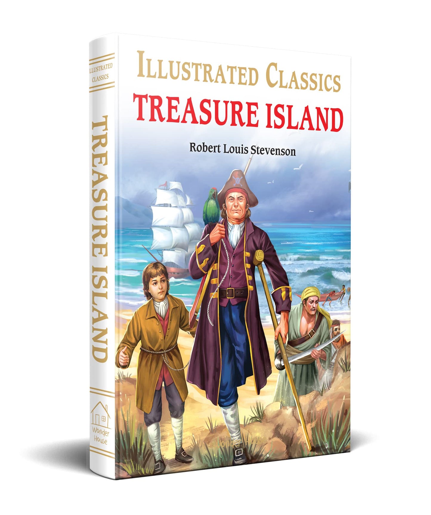 Treasure Island : llustrated Abridged Children Classic English Novel with Review Questions (Hardback (Illustrated Classics)