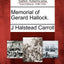 Memorial of Gerard Hallock.