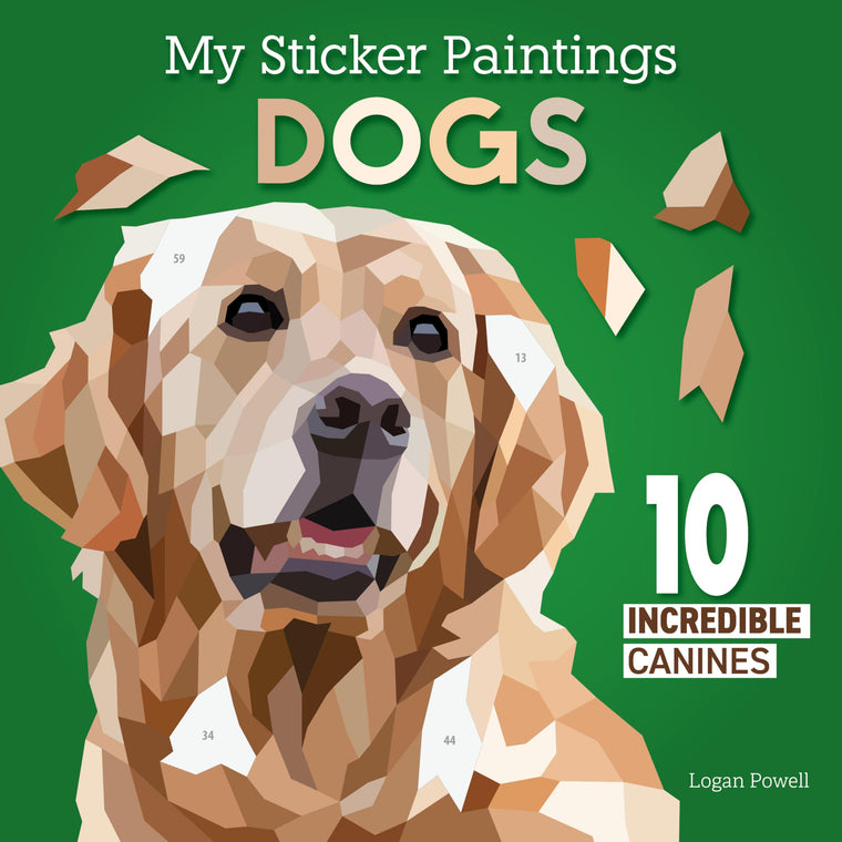 My Sticker Paintings: Dogs: 10 Incredible Canines (Happy Fox Books) For Kids 6-10 - Dog Breeds like Beagle, Boxer, Golden Retriever, and More, with Up to 80 Removable, Reusable Stickers per Design