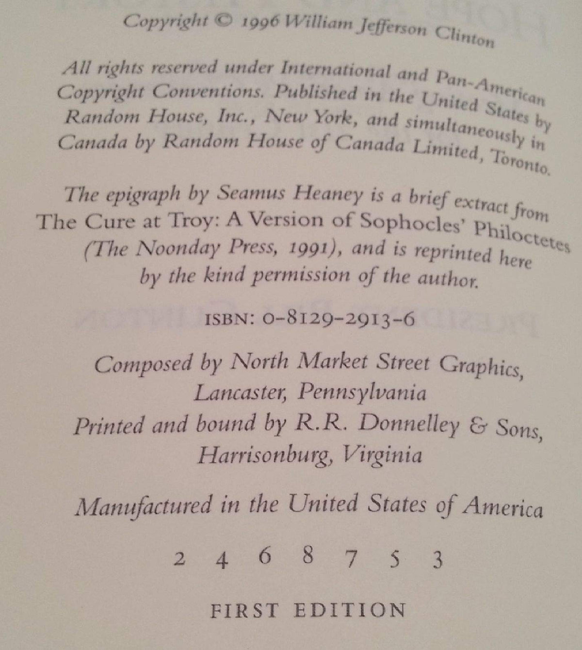 Between Hope and History: Meeting Americas Challenges for the 21st Century