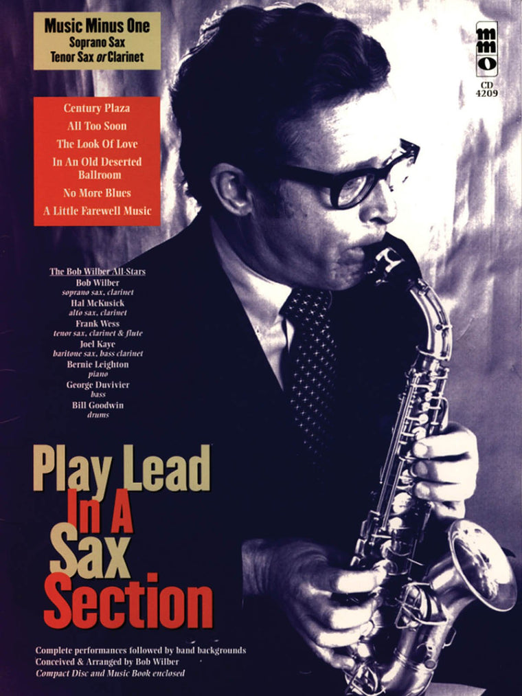 Play Lead in a Sax Section: Music Minus One Soprano Sax, Tenor Sax or Clarinet