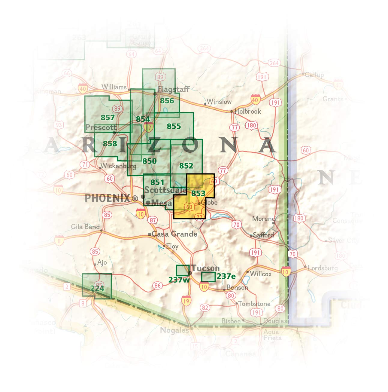 Salt River Canyon Map [Tonto National Forest] (National Geographic Trails Illustrated Map, 853)