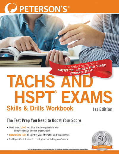 Petersons TACHS and HSPT Exams Skills & Drills Workbook