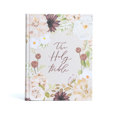 KJV Notetaking Bible, Large Print Hosanna Revival Edition, Blush Cloth Over Board, KJV Holy Bible, Red Letter, Single-Column, Journaling Space, Reading Plan, Easy-to-Read Bible Slab Type