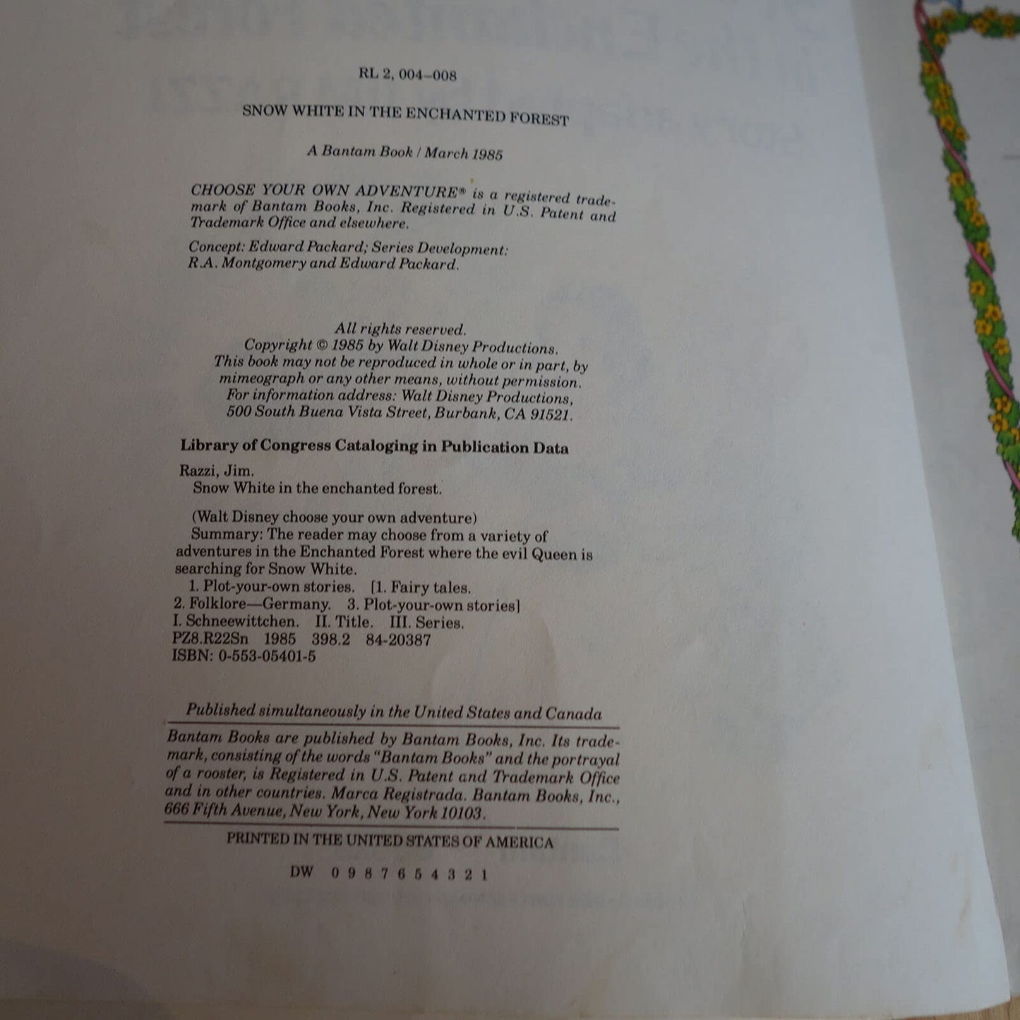 Snow White and the Enchanted Forest (Disney Choose Your Own Adventure, No 1)