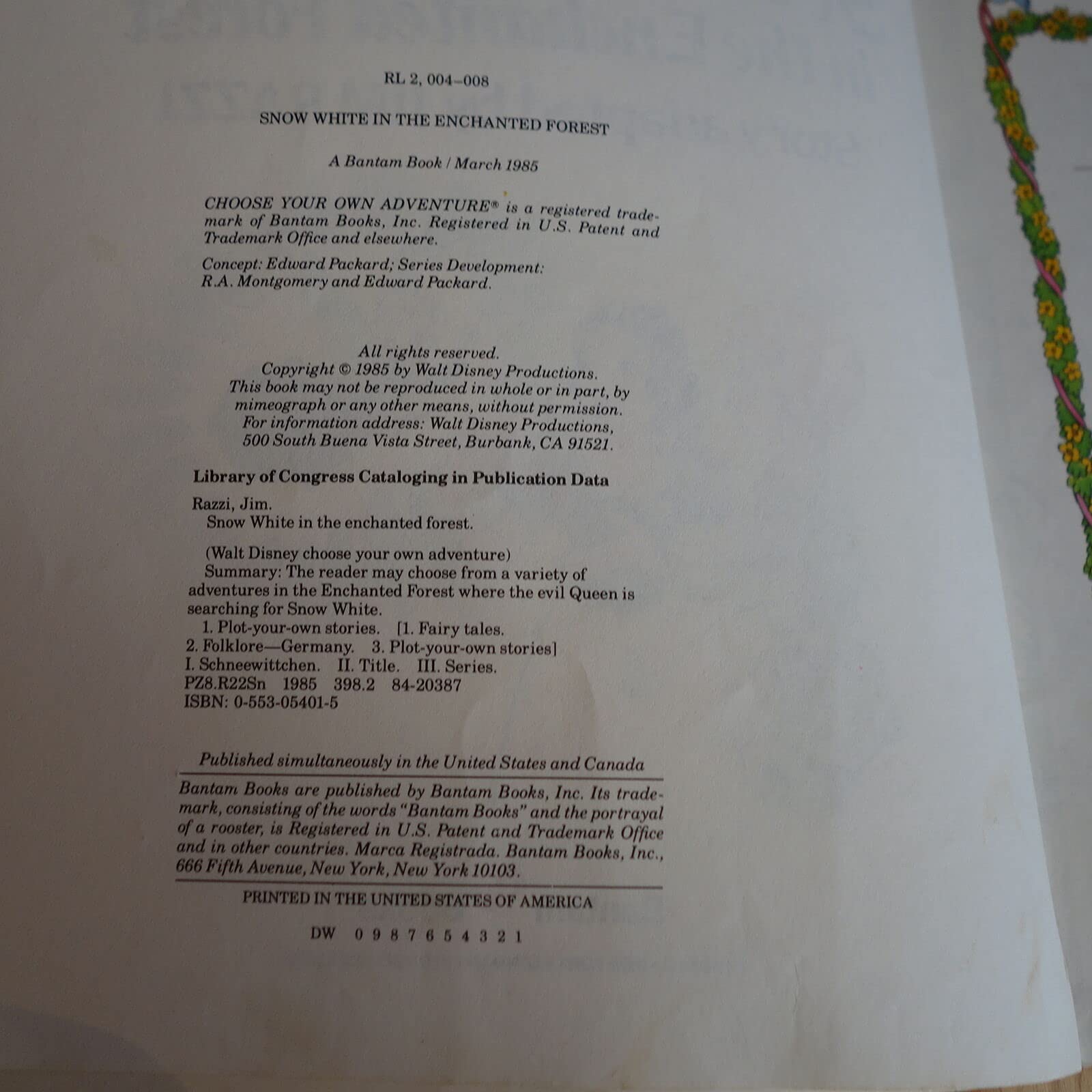 Snow White and the Enchanted Forest (Disney Choose Your Own Adventure, No 1)