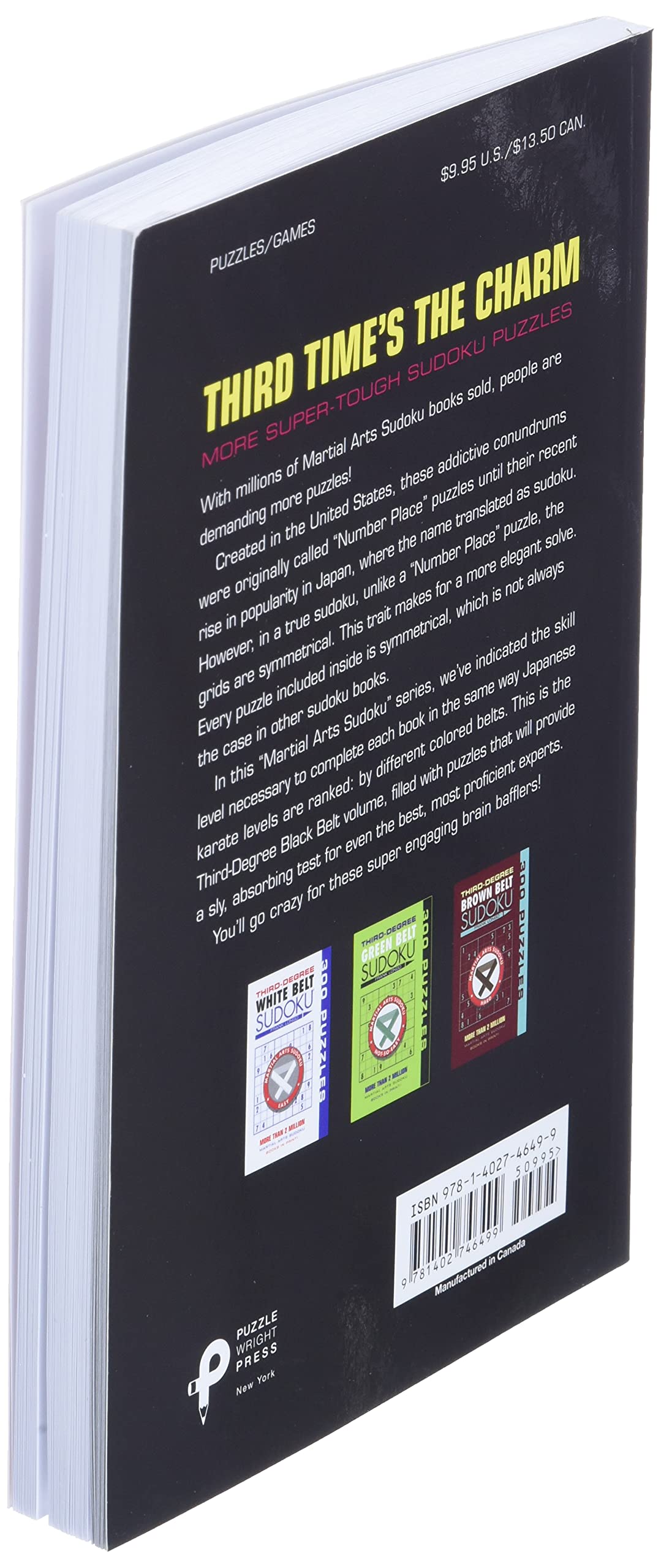 Third-Degree Black Belt Sudoku (Martial Arts Puzzles Series)