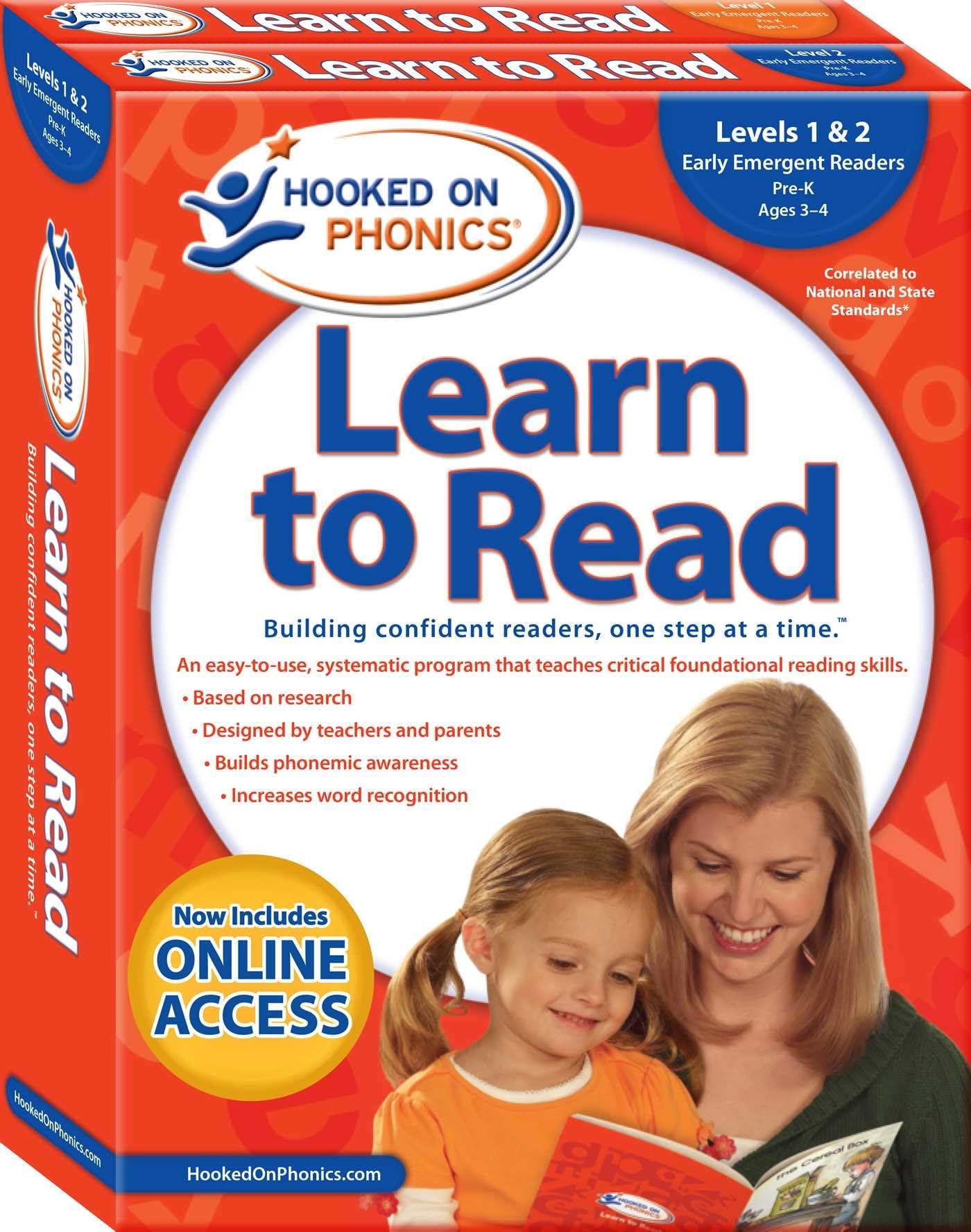 Hooked on Phonics Learn to Read - Levels 1&2 Complete: Early Emergent Readers (Pre-K  Ages 3-4) (1) (Learn to Read Complete Sets)