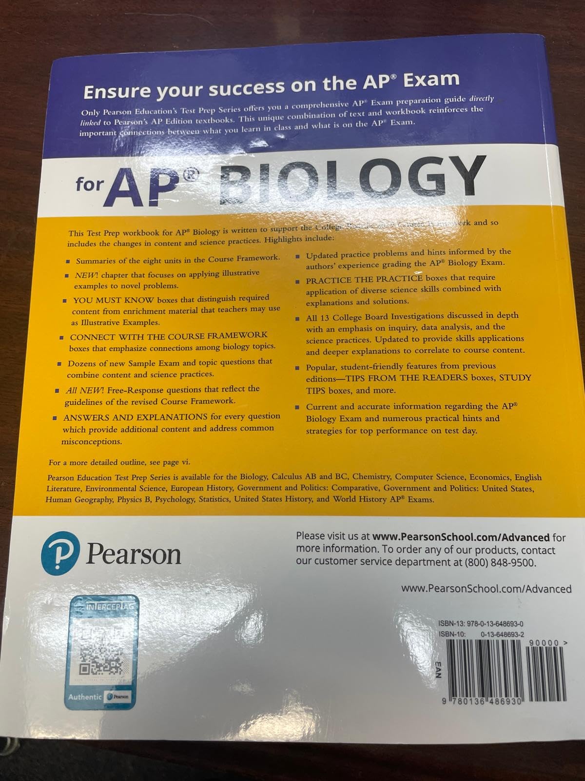 Test Prep Series AP Biology for Campbell Biology 12th edition