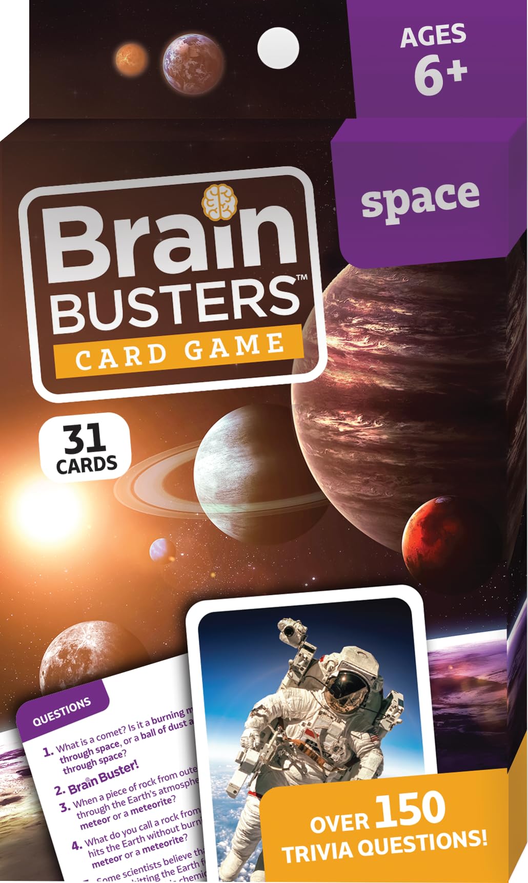 Space Exploration Trivia Set! - Brain Busters Astronomy Flash Cards  Outer Space Trivia Games for Adults & Kids  Planets, Stars & Space Missions