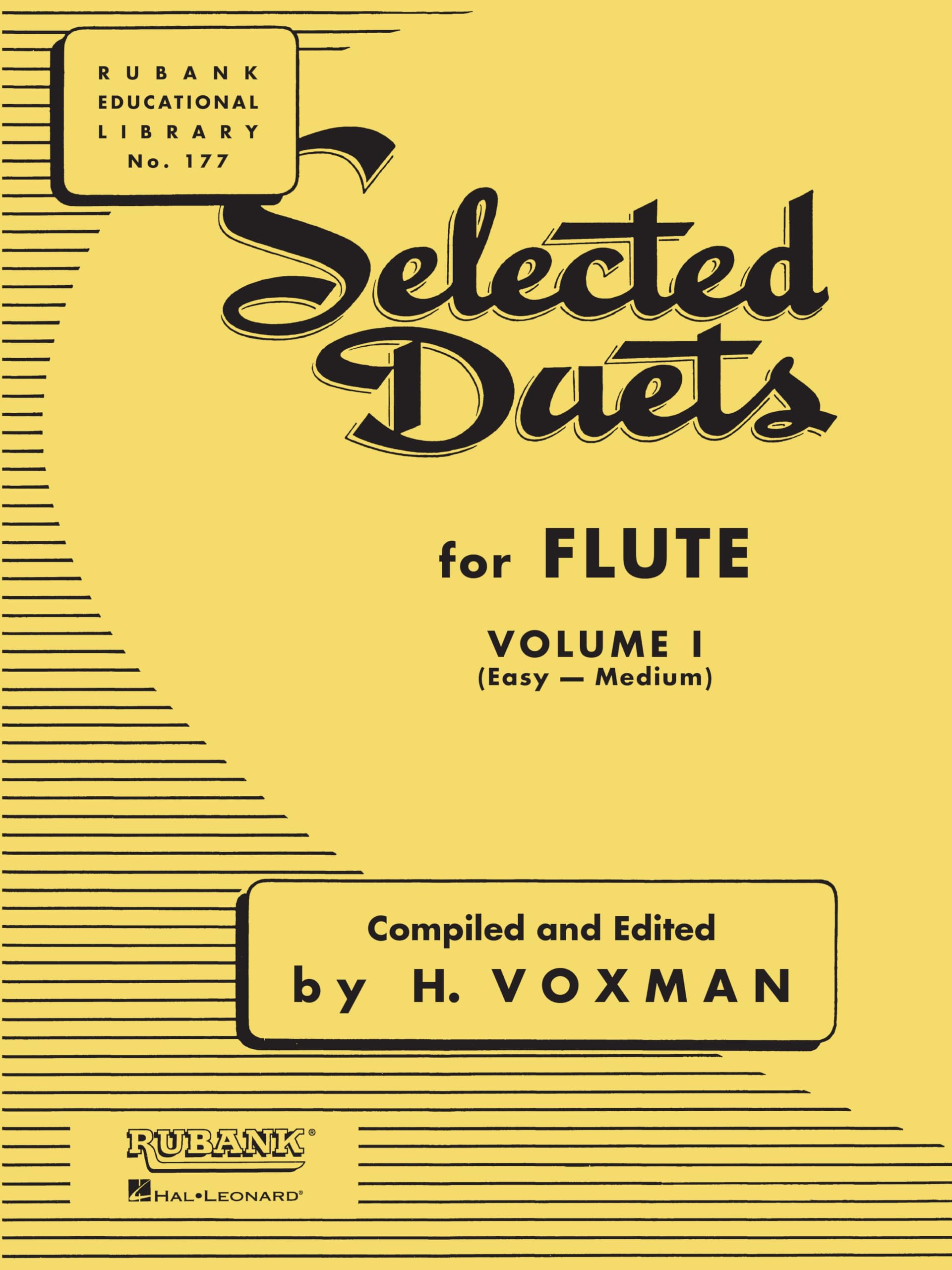 Selected Duets for Flute: Volume 1 - Easy to Medium (Rubank Educational Library, 177) - Flute Music Book for Duet Playing - Flute Learning Materials for Growing Musicians