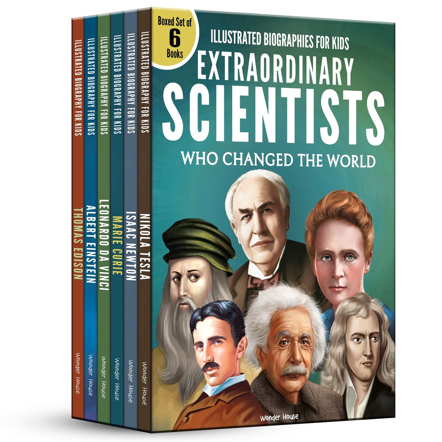 Illustrated Biography for Kids: Extraordinary Scientist who Changed the World Boxed Set [Box Set of 6 Books] / Magic of the World of Science/ Childrens Book