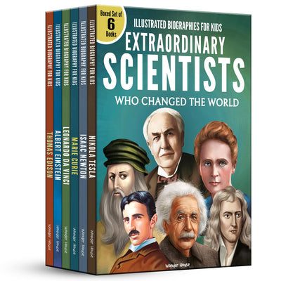 Illustrated Biography for Kids: Extraordinary Scientist who Changed the World Boxed Set [Box Set of 6 Books] / Magic of the World of Science/ Childrens Book