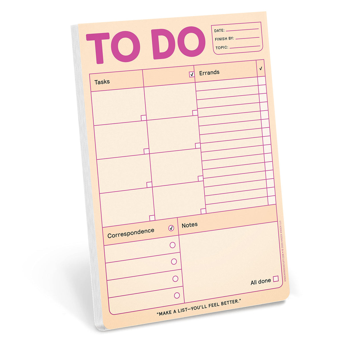 Knock Knock To Do Pad (Pastel Peach) (Knock Knock Pads)