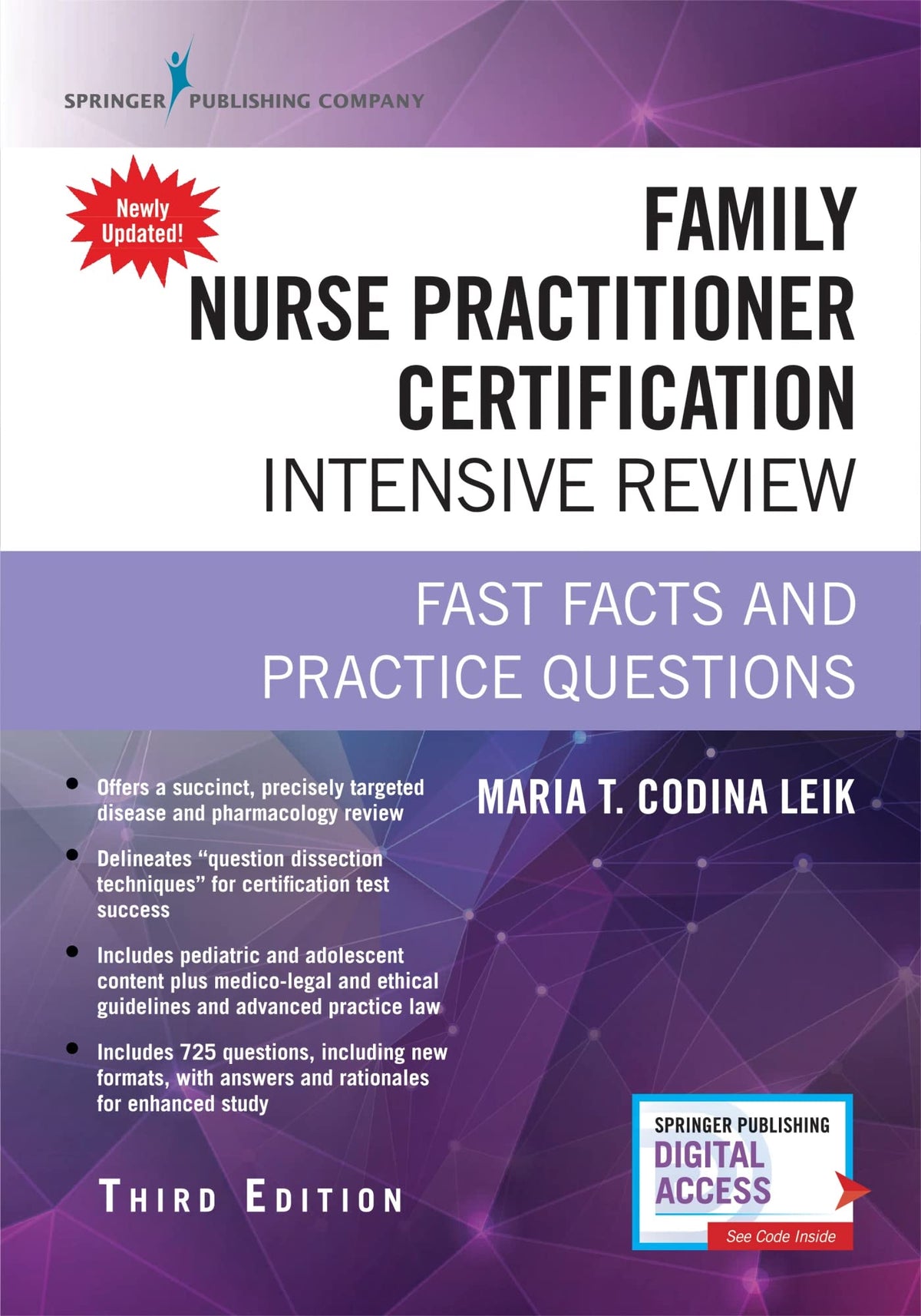 Family Nurse Practitioner Certification Intensive Review, Third Edition: Fast Facts and Practice Questions - Book and Free App - Highly Rated FNP Exam Review Book