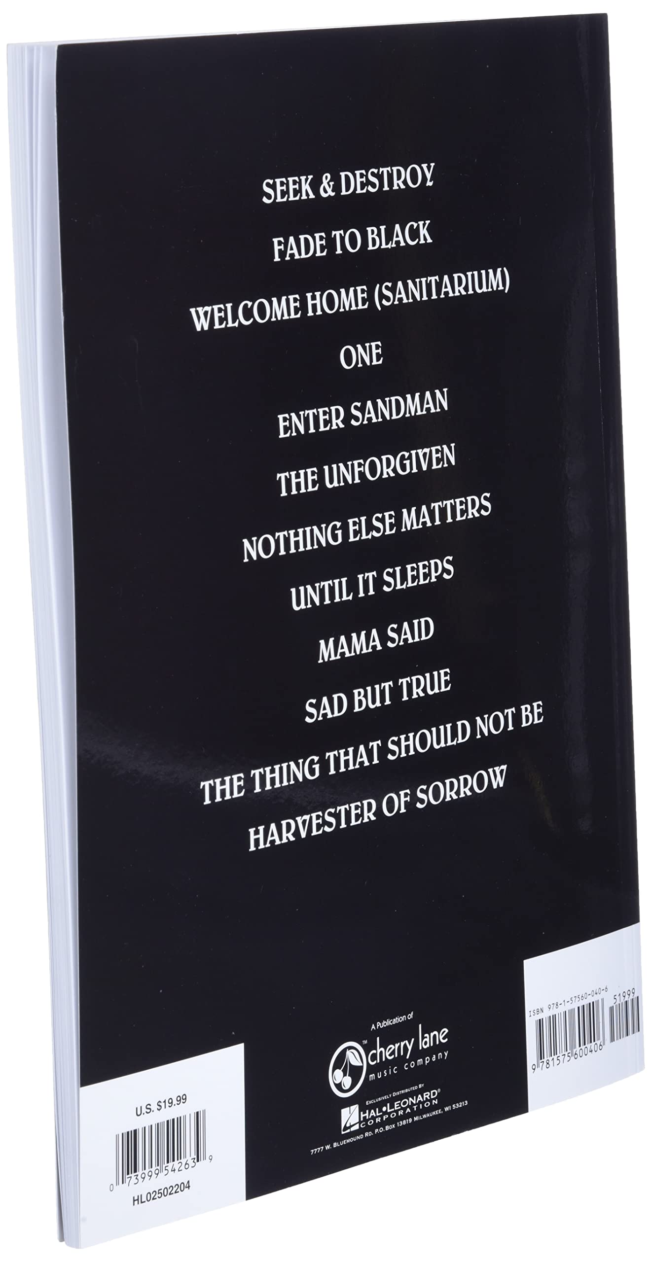 Best of Metallica Piano, Vocal and Guitar Chords