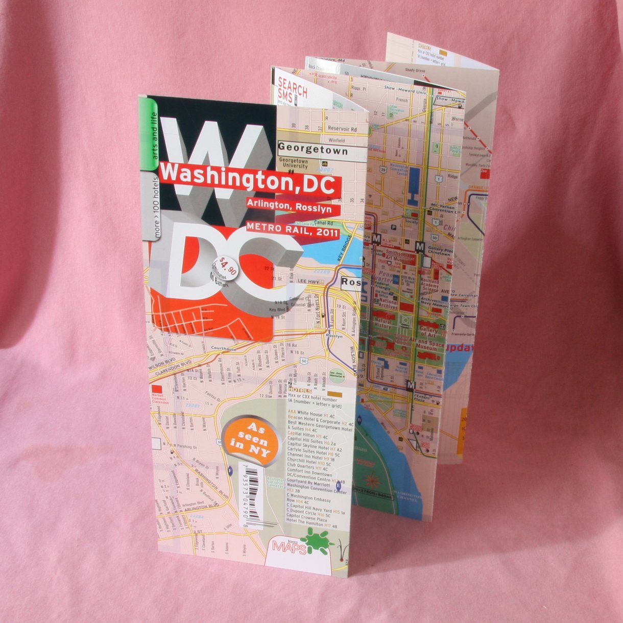 TerraMaps Washington DC Street Maps - Subway - Laminated