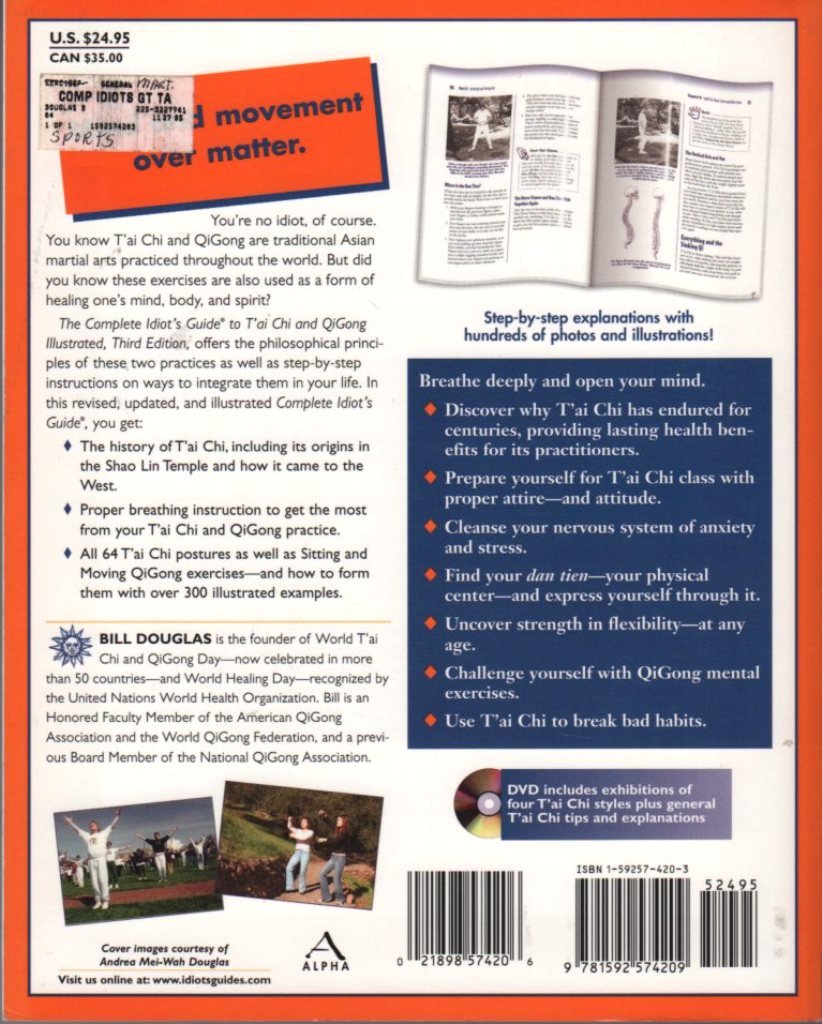 Complete Idiot's Guide to T'ai Chi and QiGong (Book & DVD)