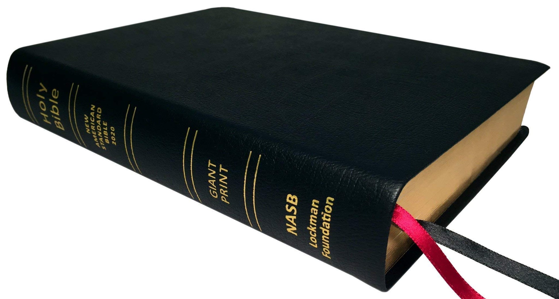 NASB Giant Print Bible, Black, Genuine Leather, 2020 text