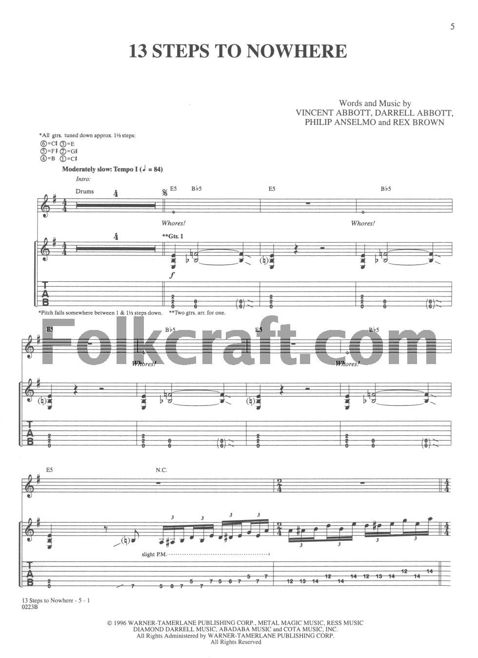 Pantera Guitar Anthology - Note-for-Note Guitar Tablature Songbook  Guitar Sheet Music with Lyrics and Chords  Play Classic Metal and Hard Rock ... Transcriptions (Guitar Anthology Series)