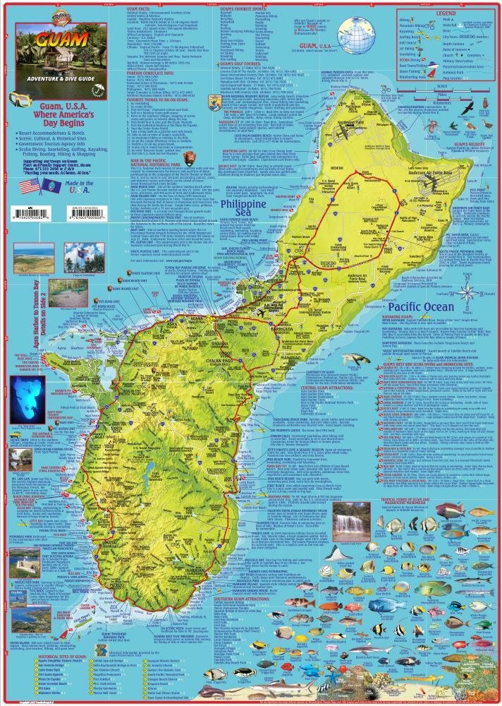 Guam Adventure & Dive Guide Franko Maps Waterproof Map