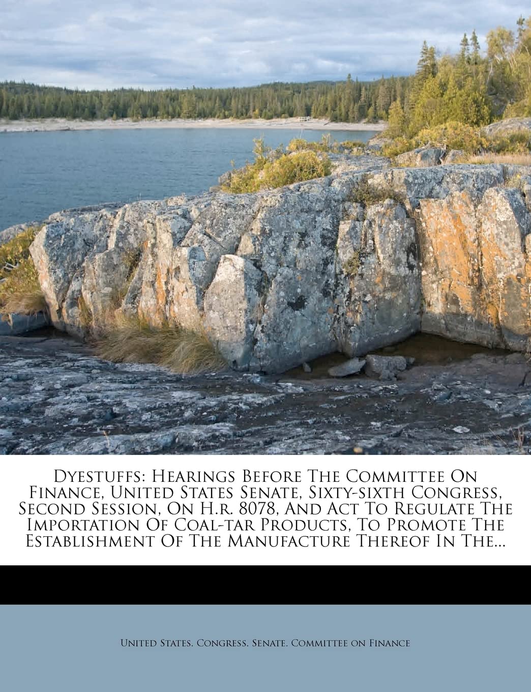 Dyestuffs: Hearings Before The Committee On Finance, United States Senate, Sixty-sixth Congress, Second Session, On H.r. 8078, And Act To Regulate The ... Of The Manufacture Thereof In The...