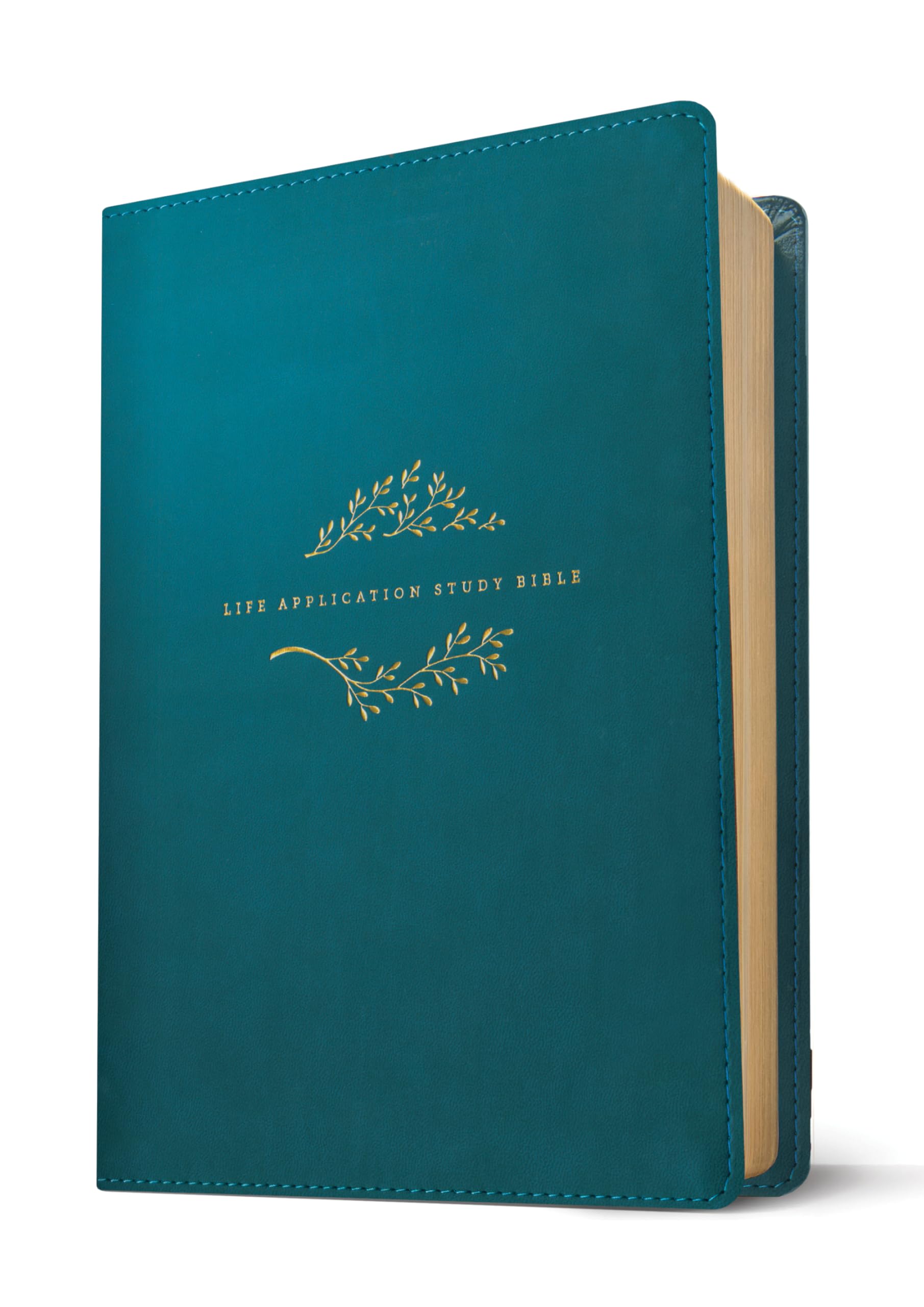 Tyndale NLT Life Application Study Bible, Third Edition, Large Print (LeatherLike, Teal Blue, Indexed, Red Letter) - New Living Translation Bible, Large Print Study Bible for Enhanced Readability