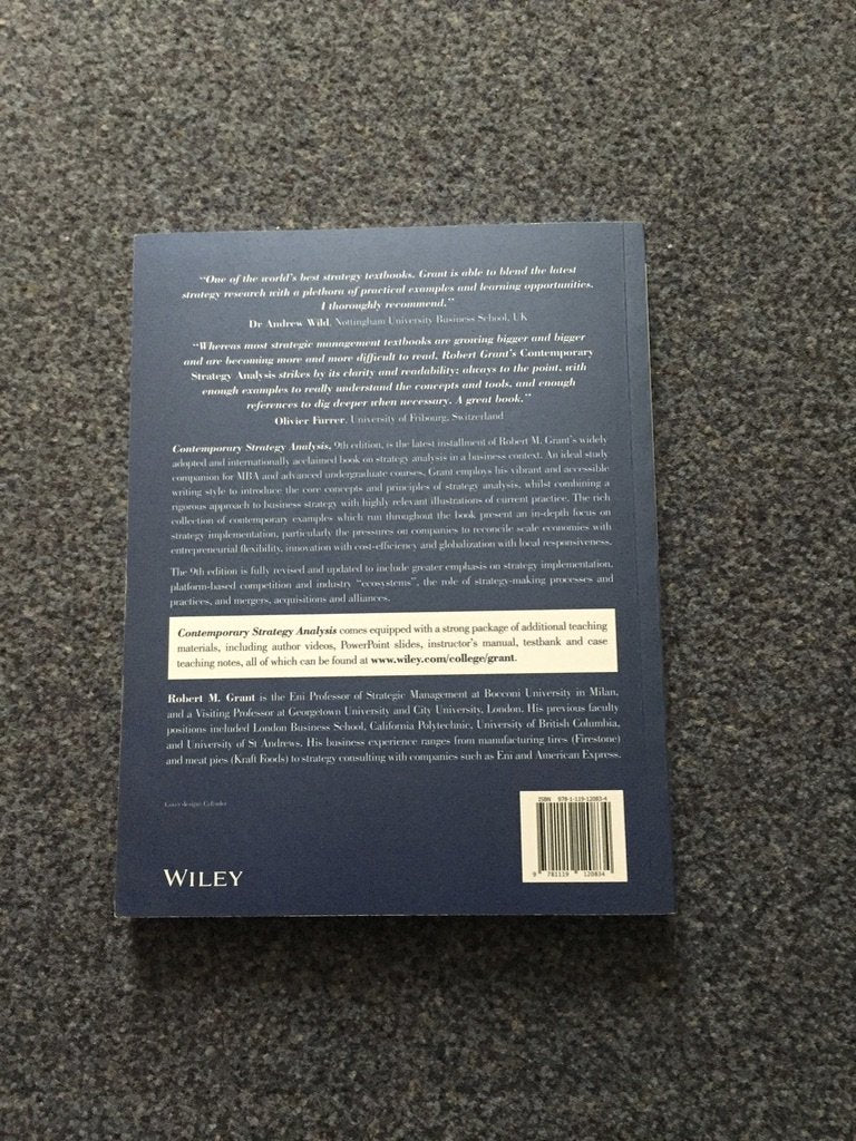Contemporary Strategy Analysis Text Only