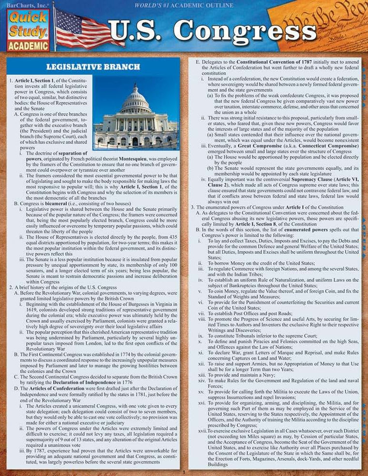 U.S. Congress (Quick Study: Academic)