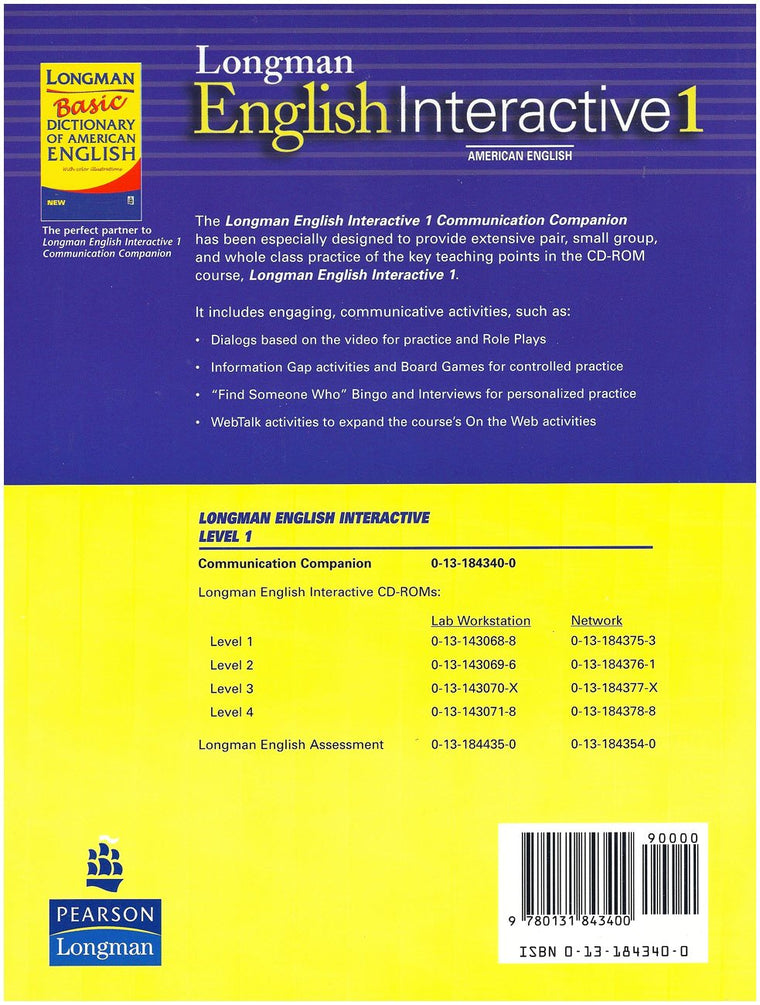 Longman English Interactive 1: Communication Companion — back cover
