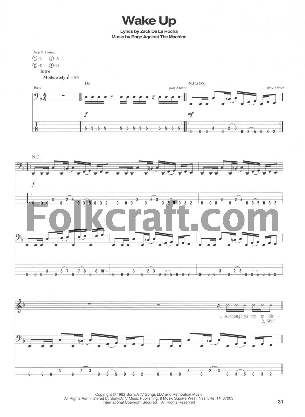 Rage Against the Machine (Bass)