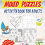 Mixed Puzzles Activity Book for Adults: Large Print Brain Games with Word Search, Sudoku, Crosswords, Cryptograms, Mazes, and More - Fun Puzzles from Easy to Hard with Solutions