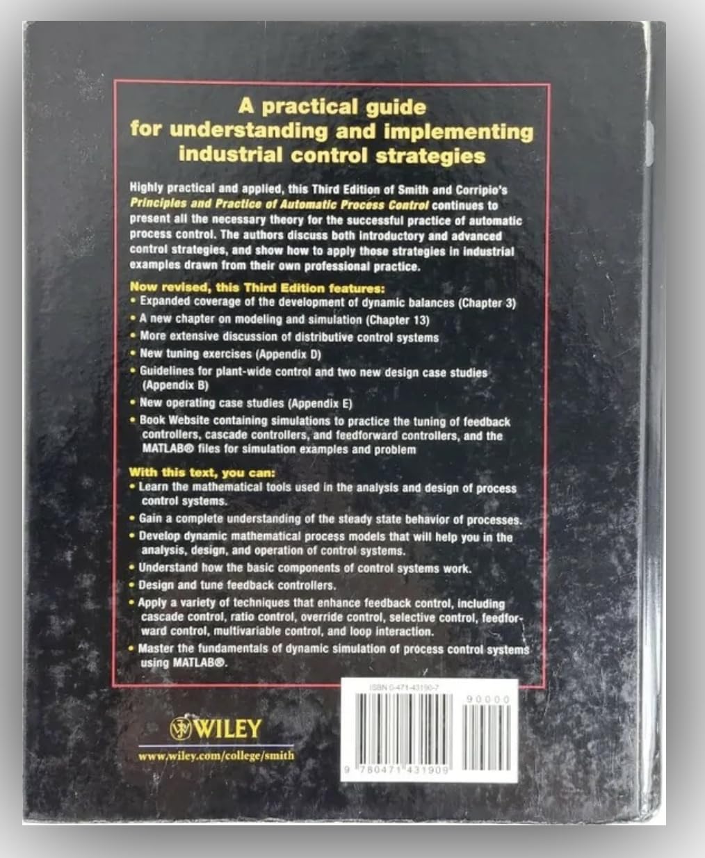 Principles and Practices of Automatic Process Control by Smi