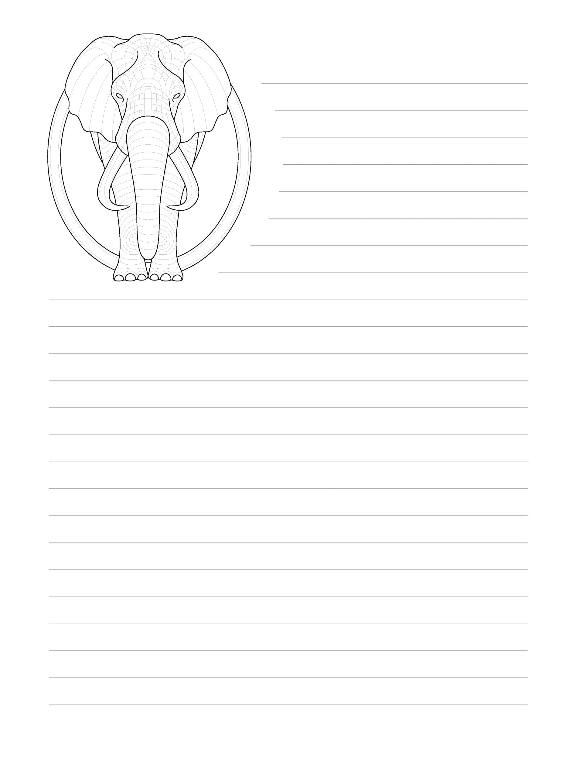 TangleEasy Lined Journal Elephant (Quiet Fox Designs) Hyper-Detailed, Exquisitely Rendered Animal Illustrations by Ben Kwok (BioWorkZ); Lined Pages with Plenty of Writing Space to Document Your World