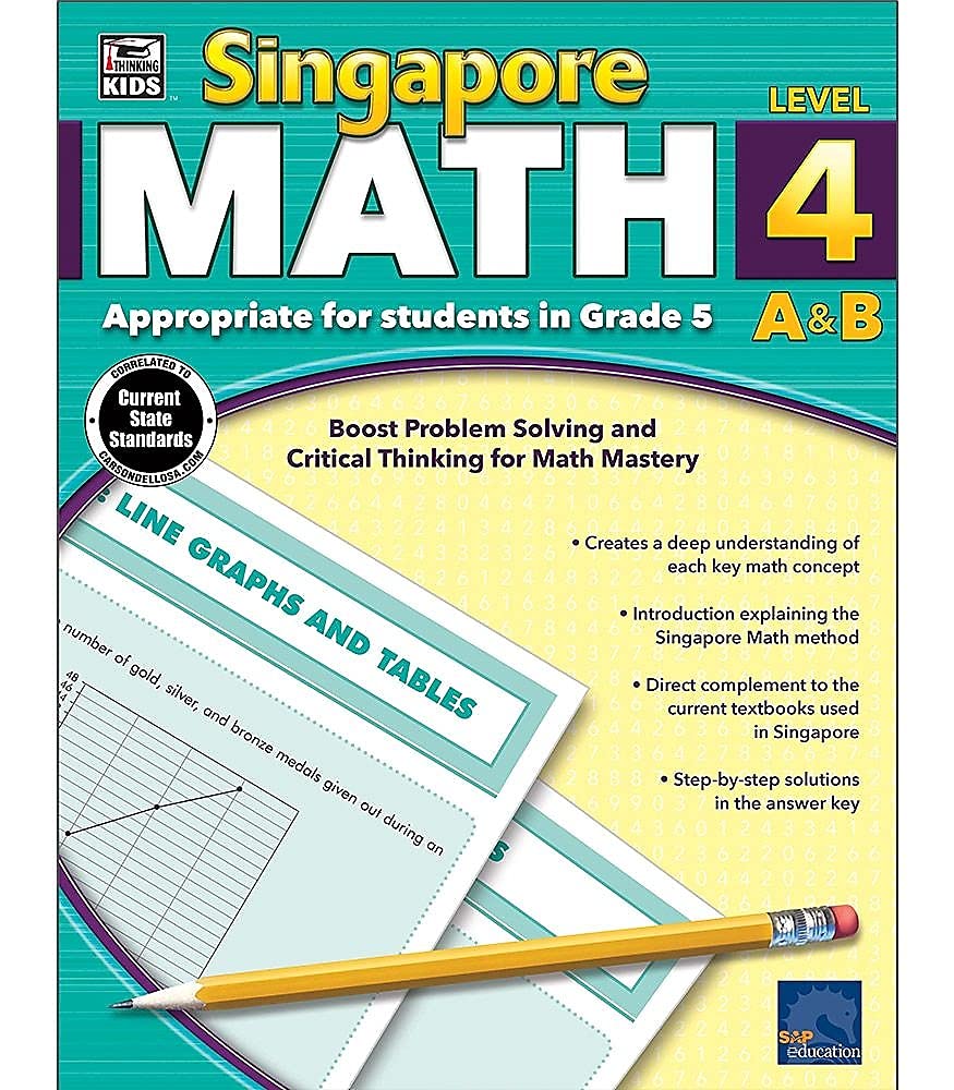 Singapore Math, Level 4 A & B (Volume 25) by Thinking Kids