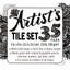 Artist's Tile Set: White Thick 210 lb Paper, 17 pt, 6x6 inches. Pack of 35 Square Sheets. Heavyweight Paper for tangles, Patterns, Mandalas and Miniature Drawings. Blank Index Flash Note Cards