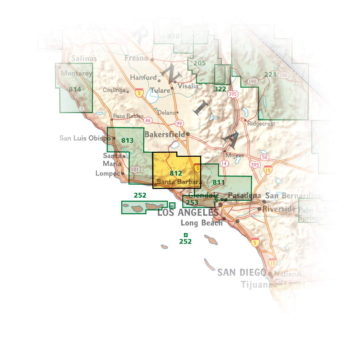 Los Padres National Forest East Map (National Geographic Trails Illustrated Map, 812)