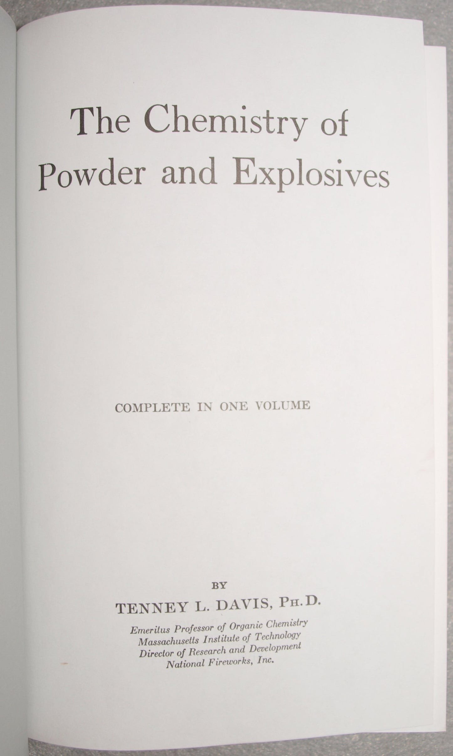 The Chemistry of Powder and Explosives