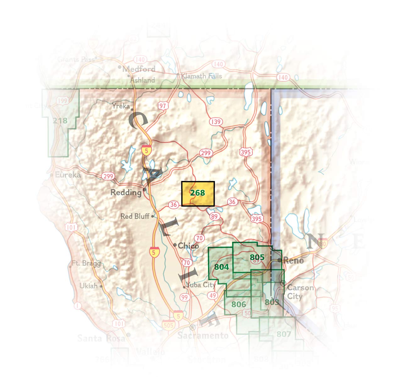 Lassen Volcanic National Park Map (National Geographic Trails Illustrated Map, 268)