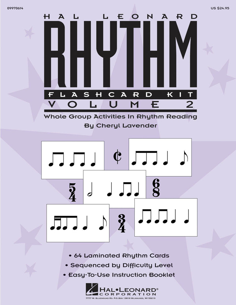 Rhythm Flashcard Kit Volume 2  Whole Group Music Activities for Classroom Learning  64 Laminated Cards with Games for Rhythm Reading and Notation Practice (Hal Leonard Rhythm Flashcard Kit)