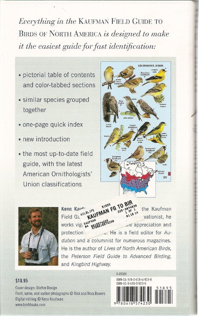 Kaufman Field Guide to Birds of North America Hardcover Kenn Kaufman