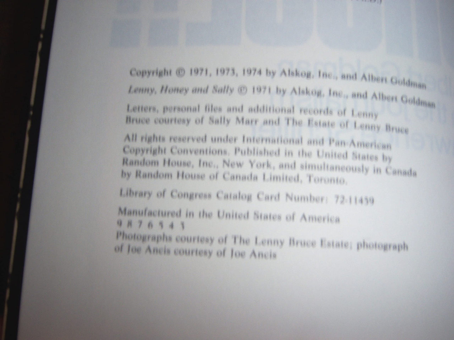 Ladies and gentlemen - Lenny Bruce!!