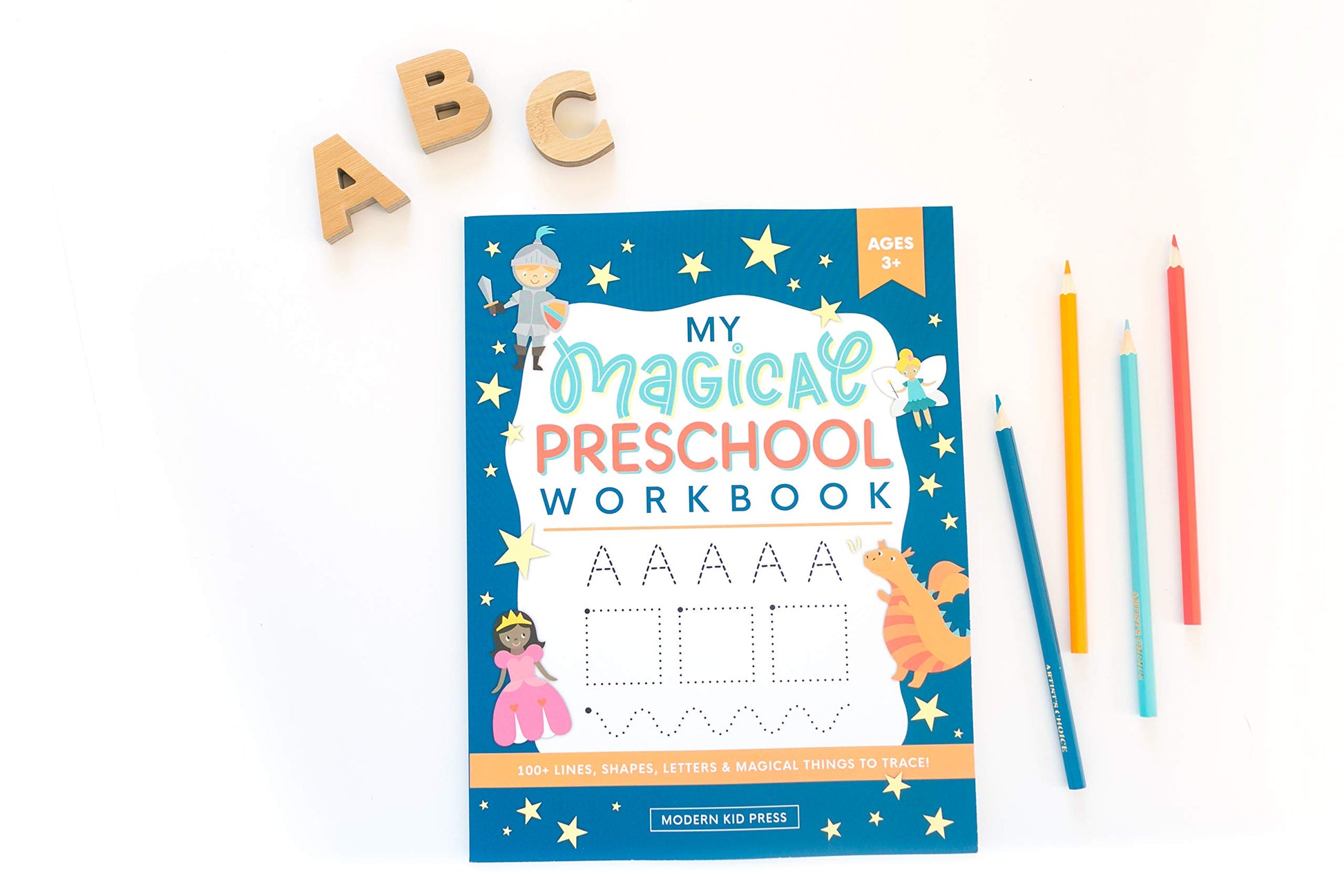 My Magical Preschool Workbook: Letter Tracing  Coloring for Kids Ages 3 +  Lines and Shapes Pen Control  Toddler Learning Activities  Pre K to Kindergarten